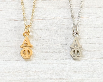 Alpha Phi Sorority Greek Lavalier Drop Necklace (APhi, ΑΦ)