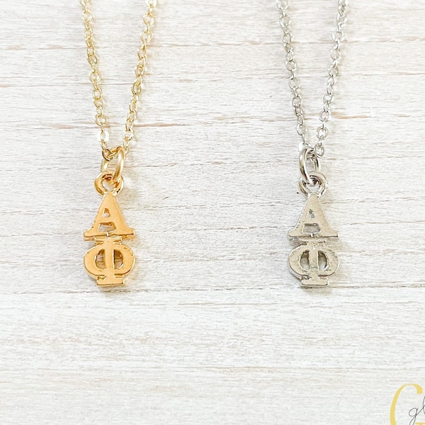Alpha Phi Sorority griechische Lavalier-Tropfen-Halskette (APhi, ......