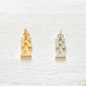 Colgante de solapa con forma de gota de la hermandad Kappa Delta (Kay Dee, KD, ΚΔ)