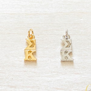 Sigma Kappa Sorority Greek Lavalier Drop Pendant (ΣΚ)