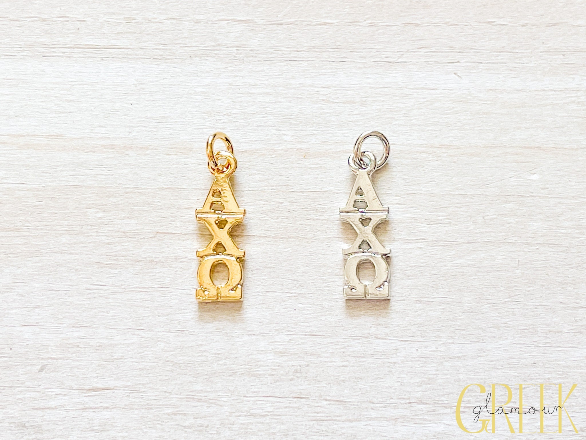Alpha Chi Omega Sorority Greek Lavalier Pendant (Alpha Chi, A Chi O, AXO, ΑΧΩ)