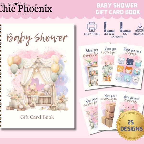 Baby Shower Gift Card Book , Mom to Be Gift,  Unique Baby Shower, Parents Gift New Baby Gift, Care Package for New Mom