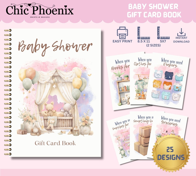 Baby Shower Gift Card Book , Mom to Be Gift, Unique Baby Shower