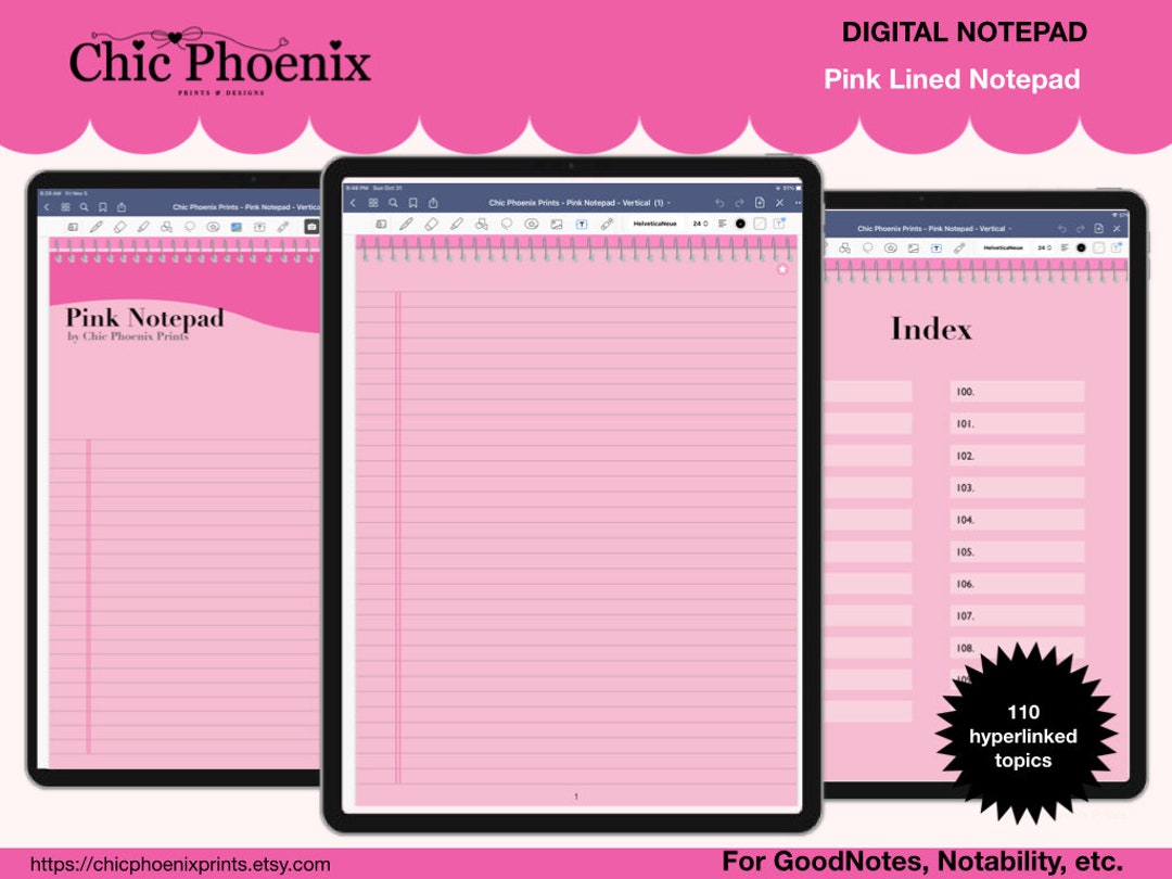 Digital Notepad Checklist Todo Goodnotes Notability Etsy