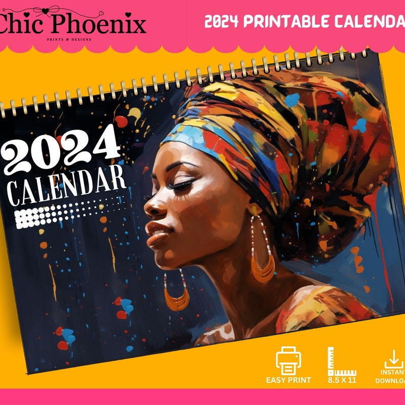 African American Calendar Etsy
