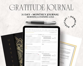 31 Day - Gratitude Monthly Journal