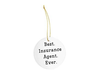 Insurance Agent Ceramic Ornament - Christmas Decorations - 3&quot; Circle Ceramic Ornament