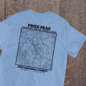 Pike’s Peak, Carte topographique T-shirt unisexe