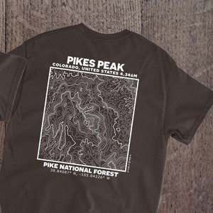 Pike’s Peak, Carte topographique T-shirt unisexe