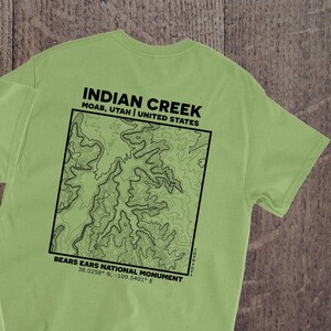 Indian Creek, Carte topographique T-shirt unisexe
