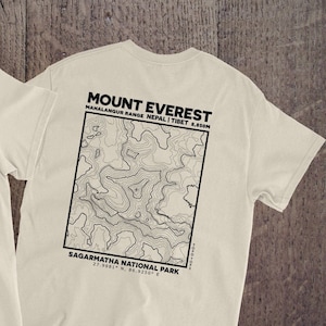 Mont Everest, carte topographique T-shirt unisexe