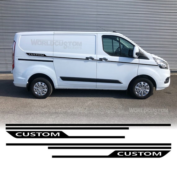 Car Van Side Stripe Stickers compatible with Ford Transit Custom Sport L2 H1