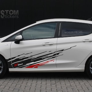 Abstrakte grafische Aufkleber für Ford Fiesta ST Line Auto Tuning Sport Racing