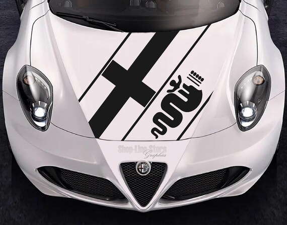 Alfa Romeo Biscione Hood Graphics Stickers Universal Car Tuning Sport