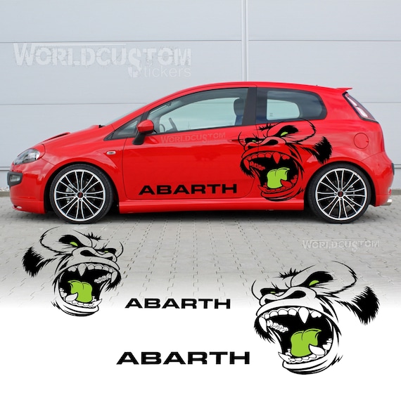 Side stickers for Fiat Punto Abarth Angry Kong Auto Tuning Sport