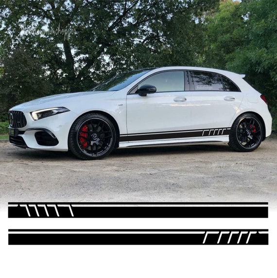 Side stripes stickers Mercedes Benz Class A 45 AMG S Auto Tuning Sport