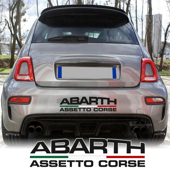 Rear bumper stickers for Fiat 500 Abarth Assetto Corse Italia Sport
