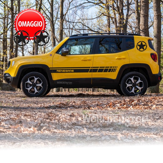 Off-road off-road stickers Side stripes compatible with Jeep Renegade + 2 free Stars