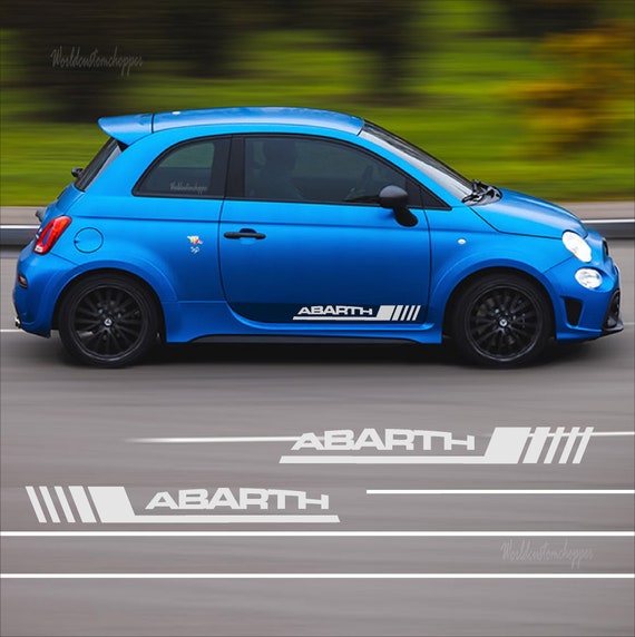 Fiat 500 Stickers Technical stripes under the door Fiat Abarth Tuning Economy