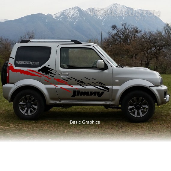 Abstract graphics stickers in kit for Suzuki Jimny off-road model