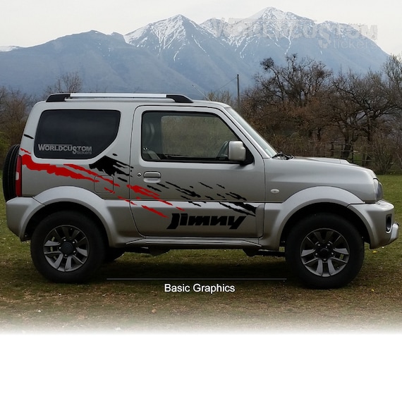 Abstract graphics stickers in kit for Suzuki Jimny off-road model