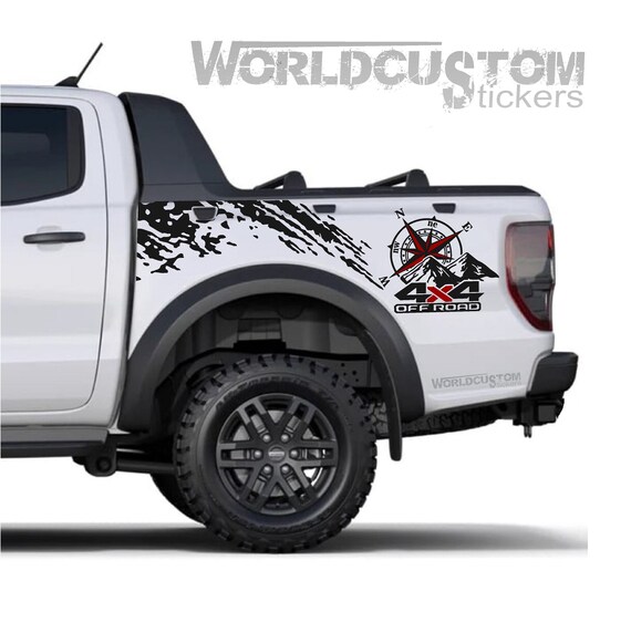 2 Rear Stickers PK graphic sticker for cars car wrap design vector abstract graphic with compass 4x4 mountain