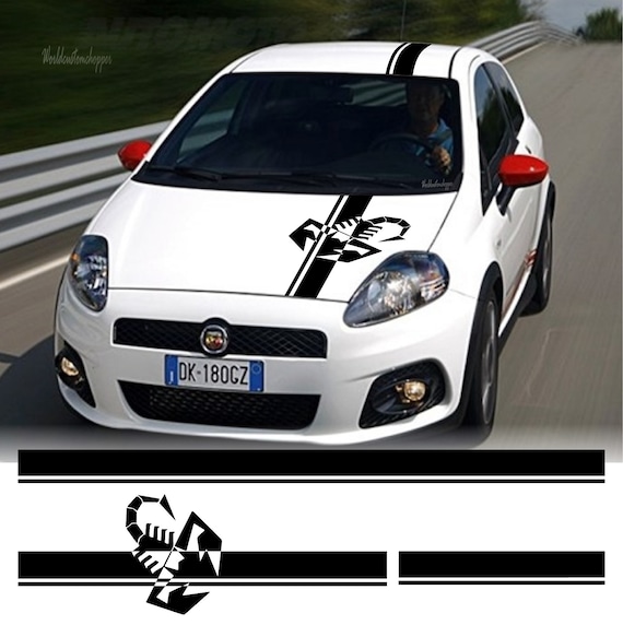 Stickers Stikers Fiat Grande Punto Scorpio Band for Bonnet Roof Trunk