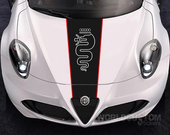 Alfa Romeo Giulietta Mito Bonnet Strip Autocollants Autocollants Tuning de voiture