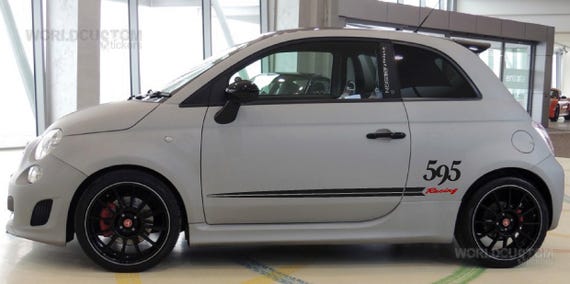 Stickers Side Stripes for Fiat 500 ABARTH 595 Racing Auto Tuning Sport