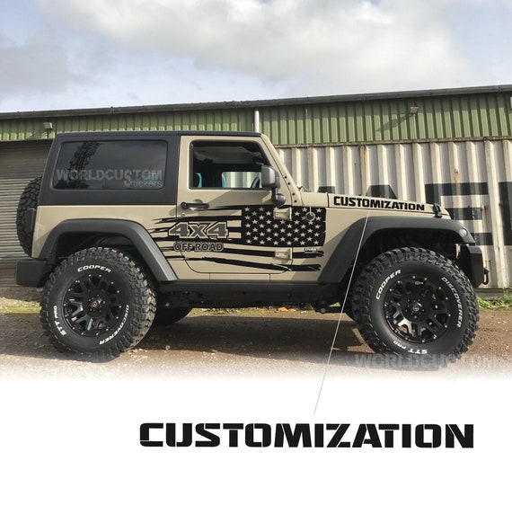 Off road stickers compatible for Jeep Wrangler OFF ROAD 4X4
