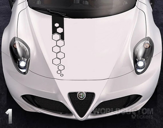 thumbnail image 2 of Alfa Romeo Giulietta Old Logo Sticker – Carbon Look, Interior Decal, Risicosfizio RSA0046 2 of 6
