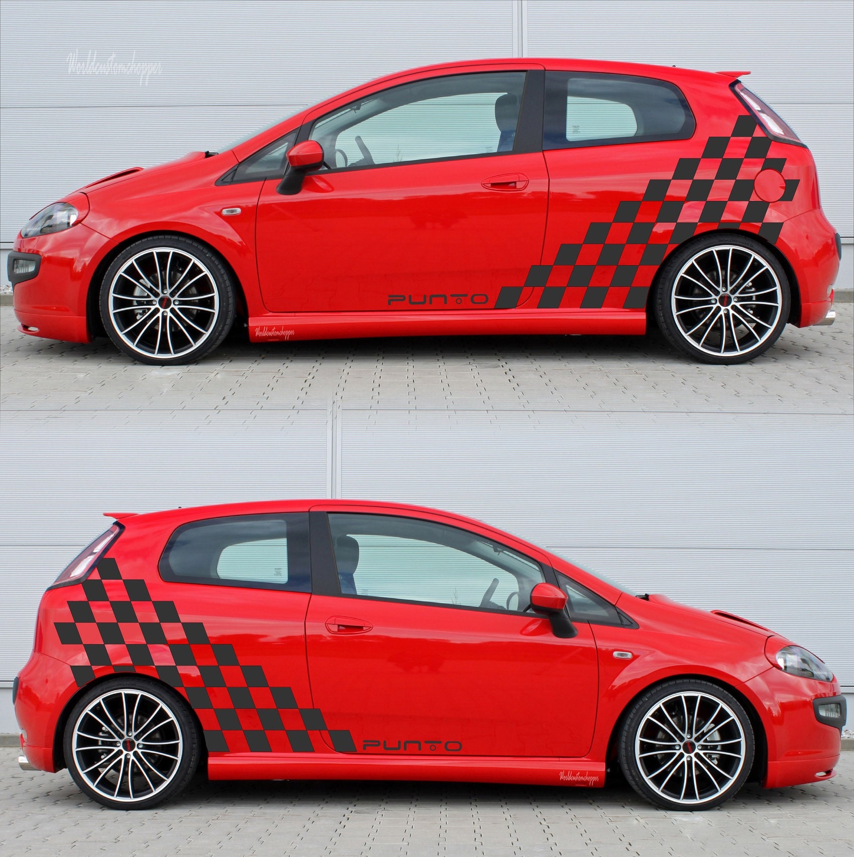 Buy Fiat Grande Punto Stickers Graphics Kit Chessboard Auto Tuning