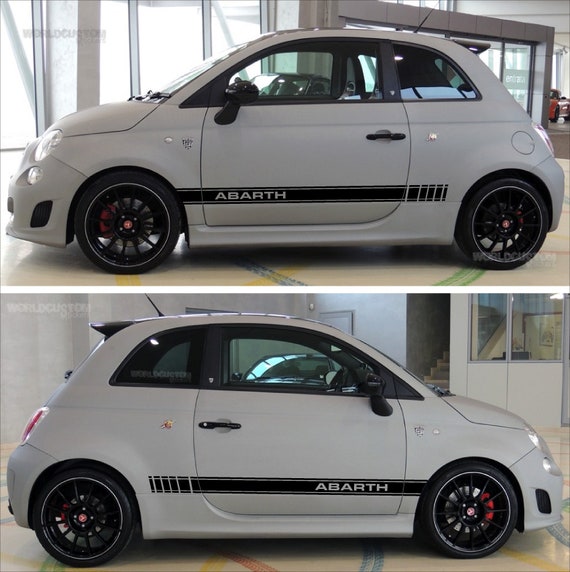 Adhesives Stickers Side bands for Fiat 500 Abarth Auto tuning Sport