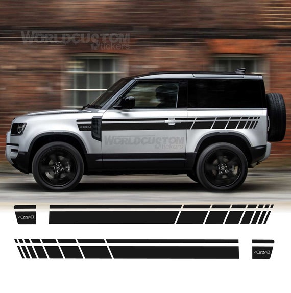 Adhesives Stickers Upper side bands New Land Rover 90 Auto Off Road