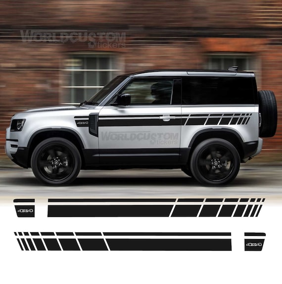 Adhesives Stickers Upper side bands New Land Rover 90 Auto Off Road