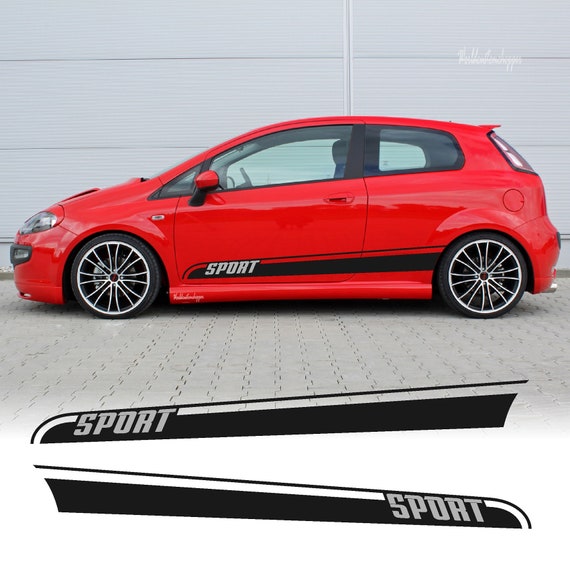 Fasce Adesive Fiat Grande Punto Sport Stiker portiere laterali Auto Tuning sport