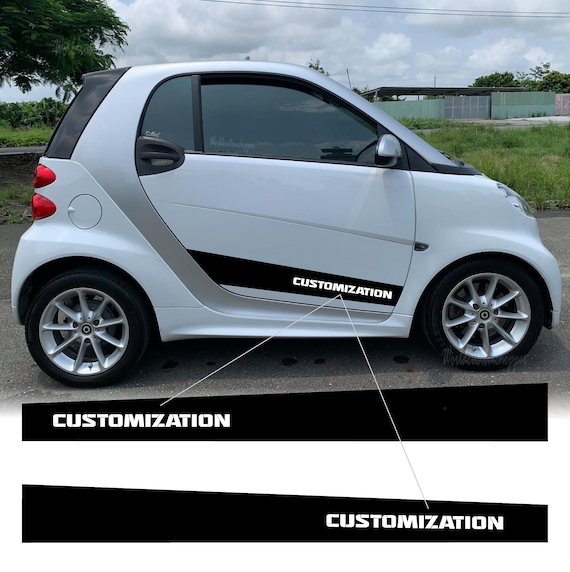 Door side stripes stickers compatible with Mercedes Benz Smart Auto Tuning Sport