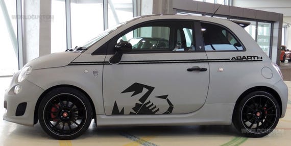 Stickers Stickers Upper Bands + Scorpion for Fiat 500 Abarth Auto tuning