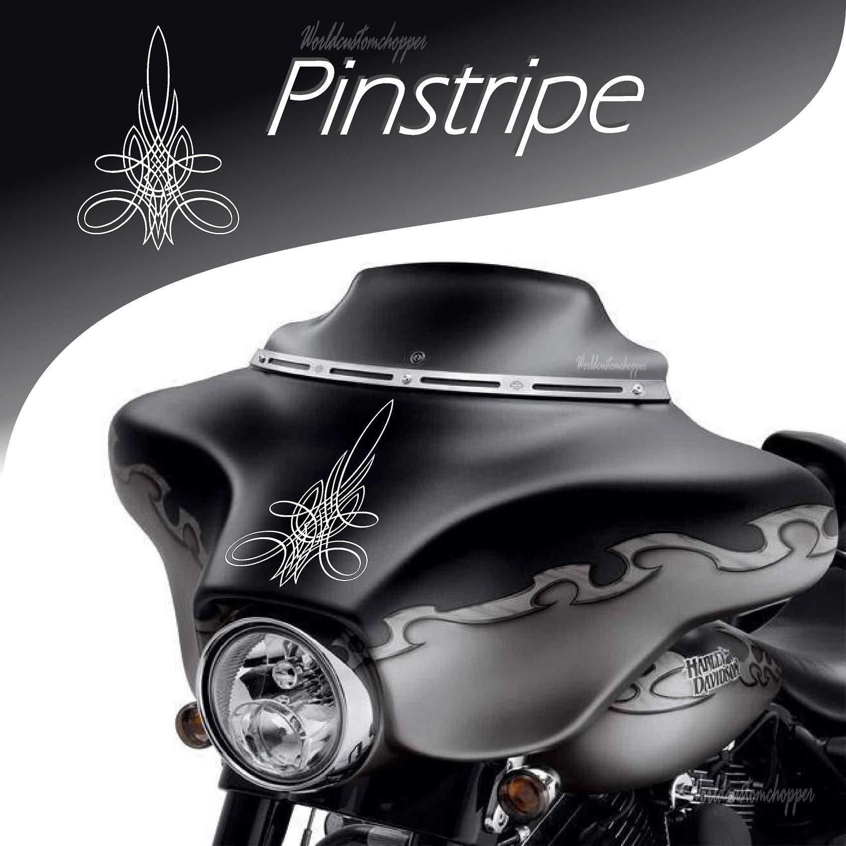Adesivi Stickers per Harley Davidson Pinstripe Batwing Biker