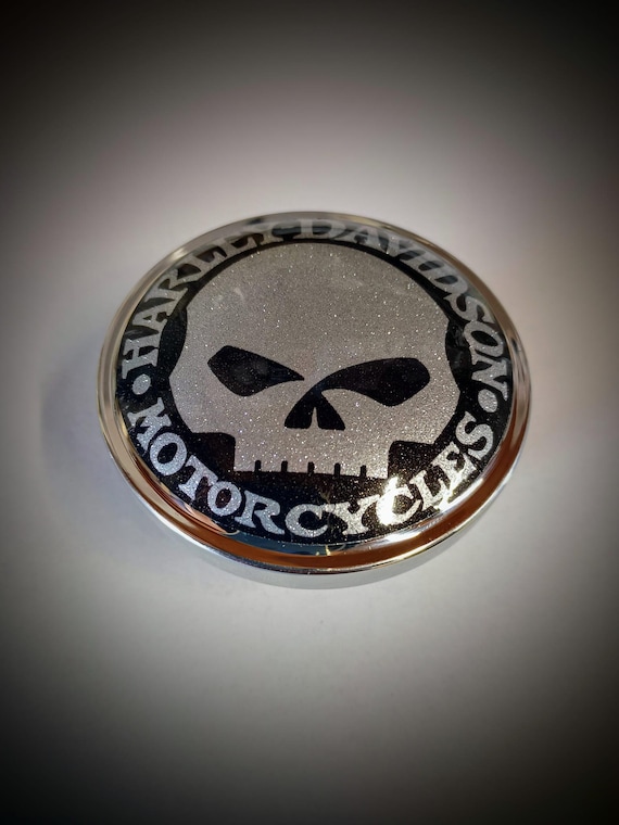 1 Sticker Stickers Petrol Cap Diamond Metalflake Skull Harley Davidson