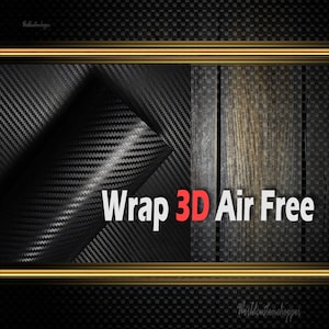 3D selbstklebende Carbonfolie Car Wrapping Mattschwarz 50x75 cm luftfrei