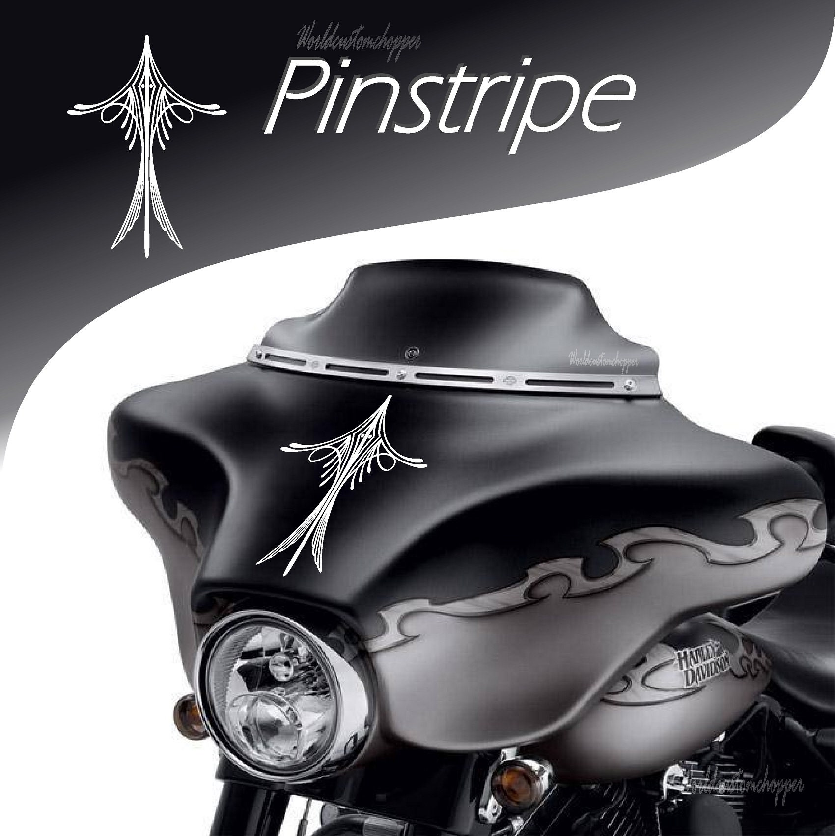 Stickers Decals for Harley Davidson Pinstripe Batwing Biker Touring