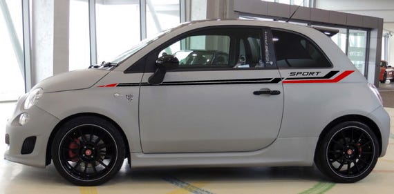 Stickers Side Strips Upper for Fiat 500 Auto tuning Sport