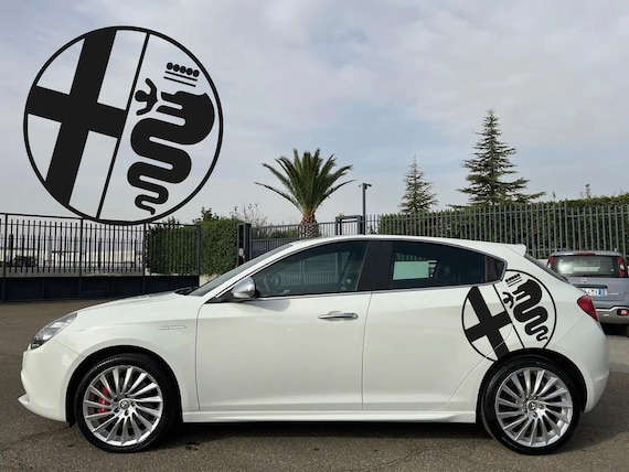 2 Decal Stickers for Alfa Romeo diameter 50 cm Universal Alfa Romeo