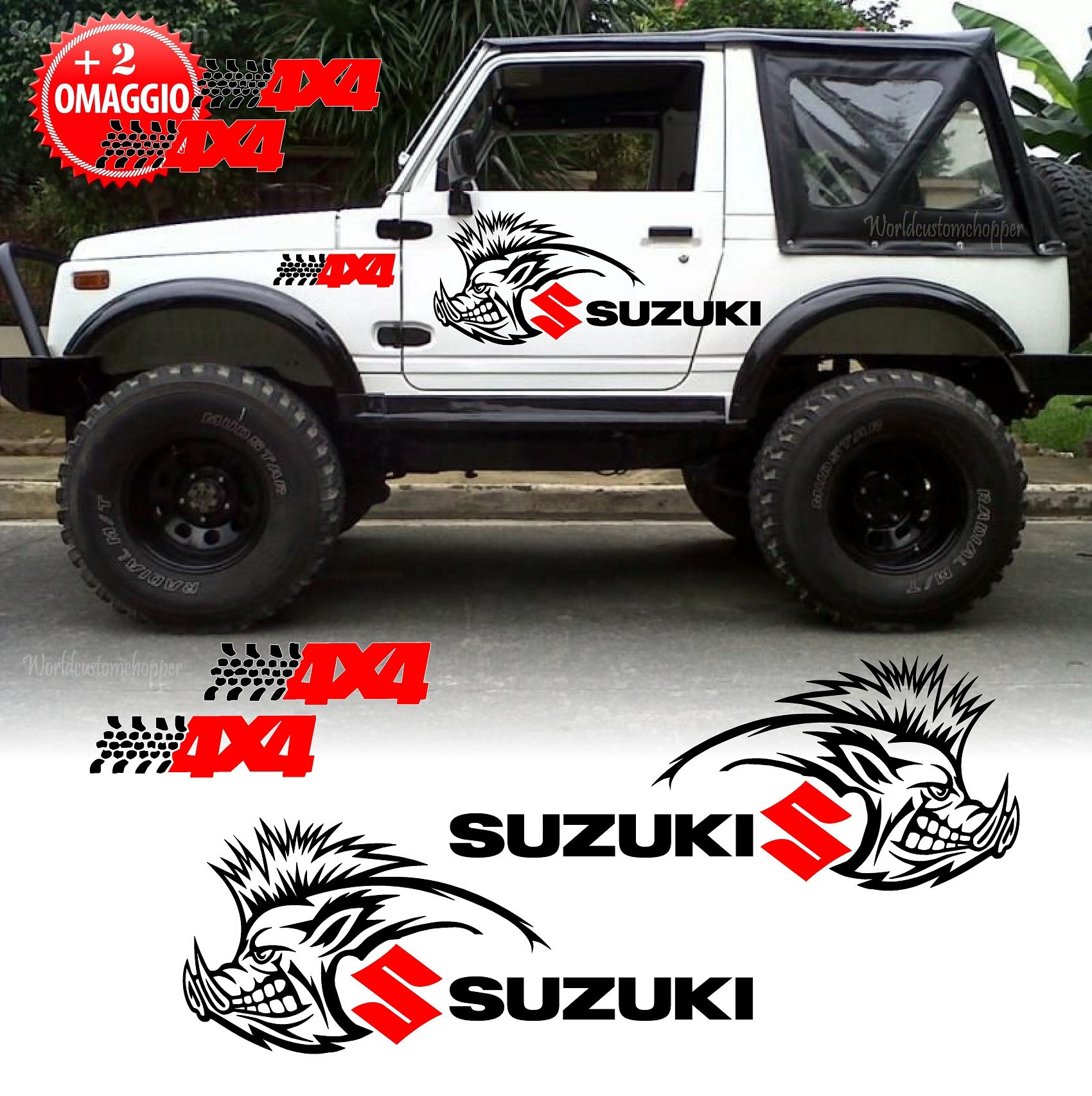 Off-road stickers Suzuki Samurai Santana off road 4 x 4 for free