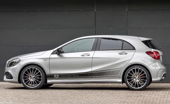 2 Side Stripe Stickers Compatible with Mercedes A-Class Waterproof Vinyl Car Sticker