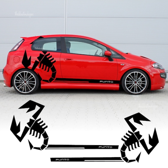 Fiat Grande Punto Side Stripes + Scorpio Auto Tuning Sport Stickers