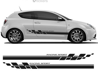 Adhesives Stickers under door strips for Alfa Romeo Mito Side adhesive graphics Auto Tuning Racing Sport