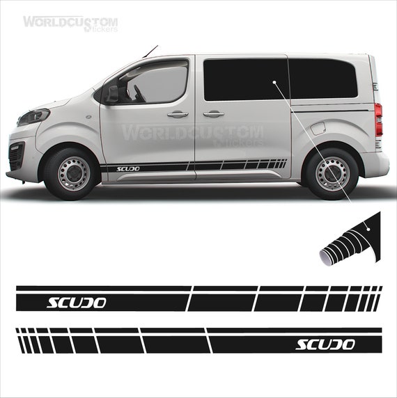 Stickers Graphics Kit Bands + film Fiat Scudo 2022 Car Van Van