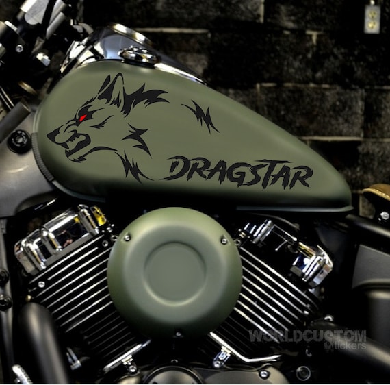 Wolf Graphic Stickers for Yamaha Dragstar motorbike Custom Bobber motorbikes